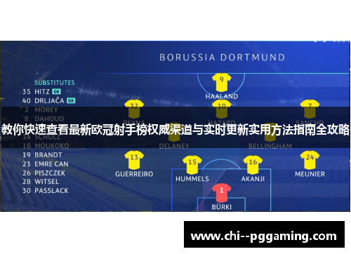 教你快速查看最新欧冠射手榜权威渠道与实时更新实用方法指南全攻略